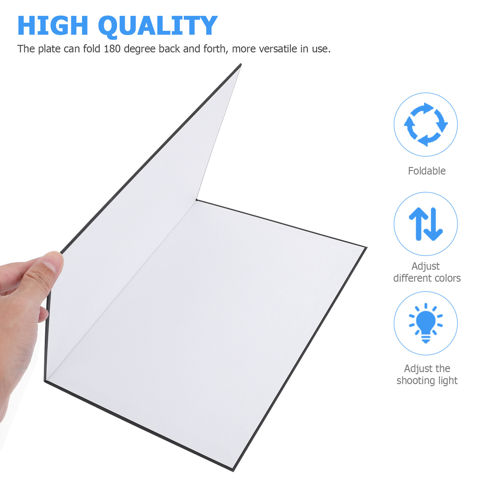 Photography Lighting Reflector - Katlanabilir A4 Fotoğrafçılık Karton Reflektörü Siyah