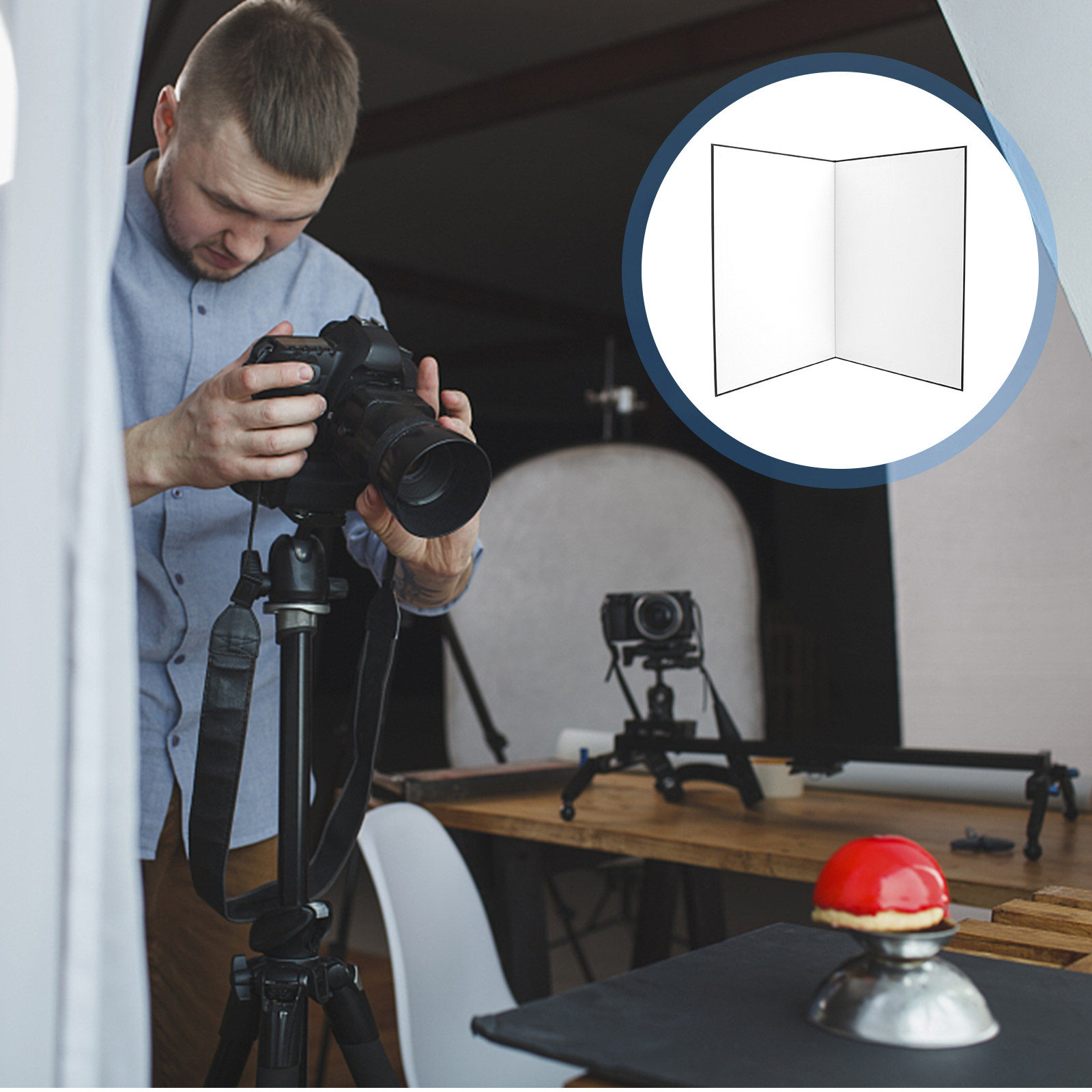 Photography Lighting Reflector - Katlanabilir A3 Fotoğrafçılık Yansıtıcı Levha Çift