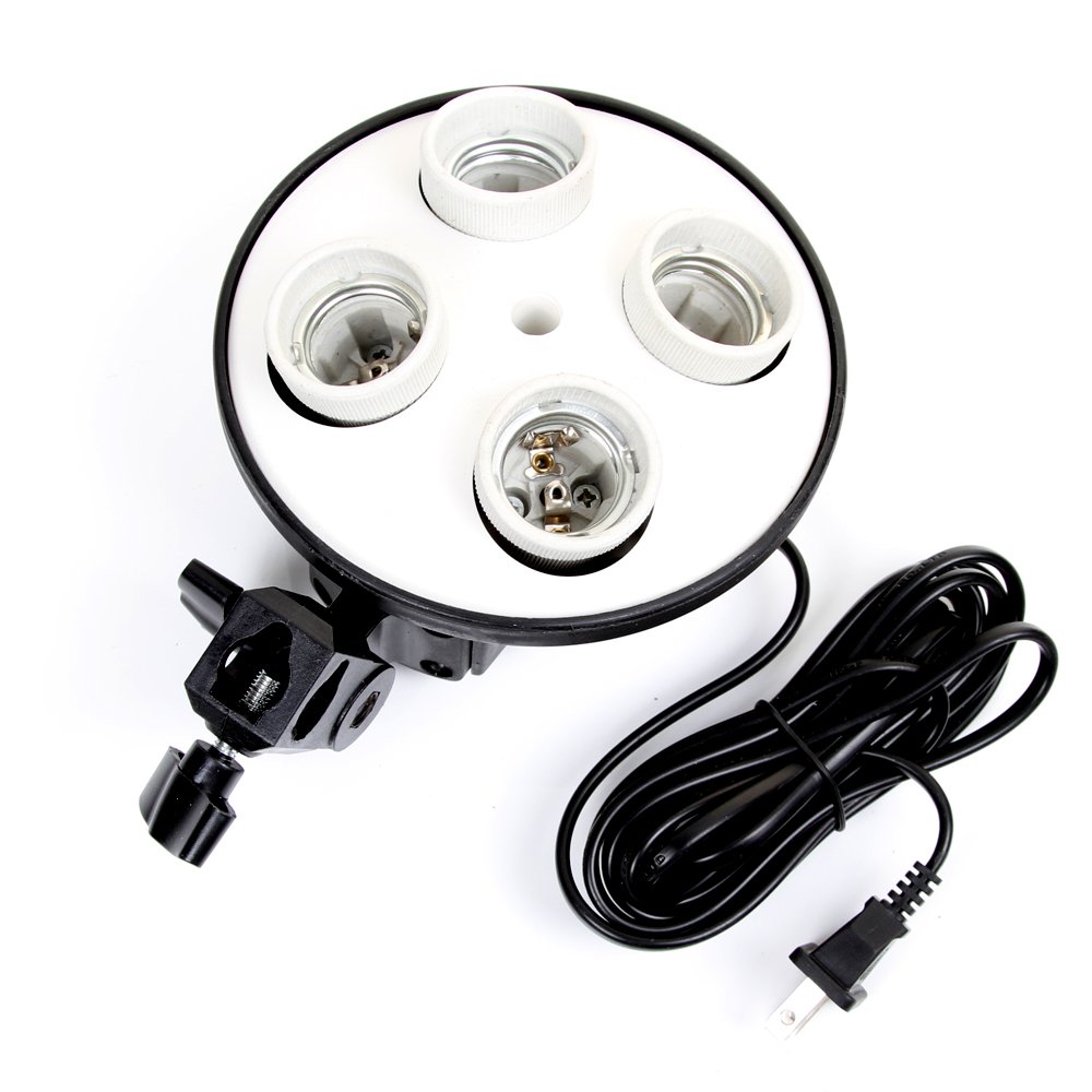 Photography Lighting Kit - E27 taban dört lamba tutucu ampul