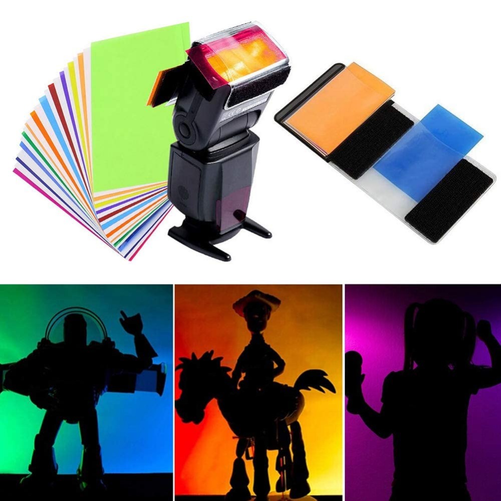 Photography Lighting Kit - 12 Renkli Kamera Flaş Jelleri Aydınlatma