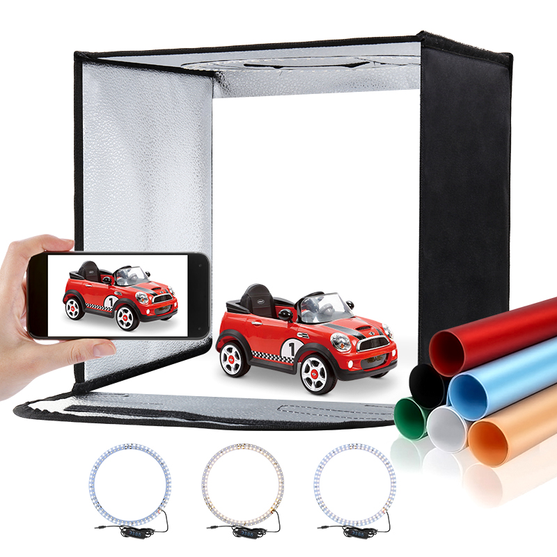 Photography Lighting Kit - 11.8x11.8 inç Katlama Fotoğraf stüdyosu ışık