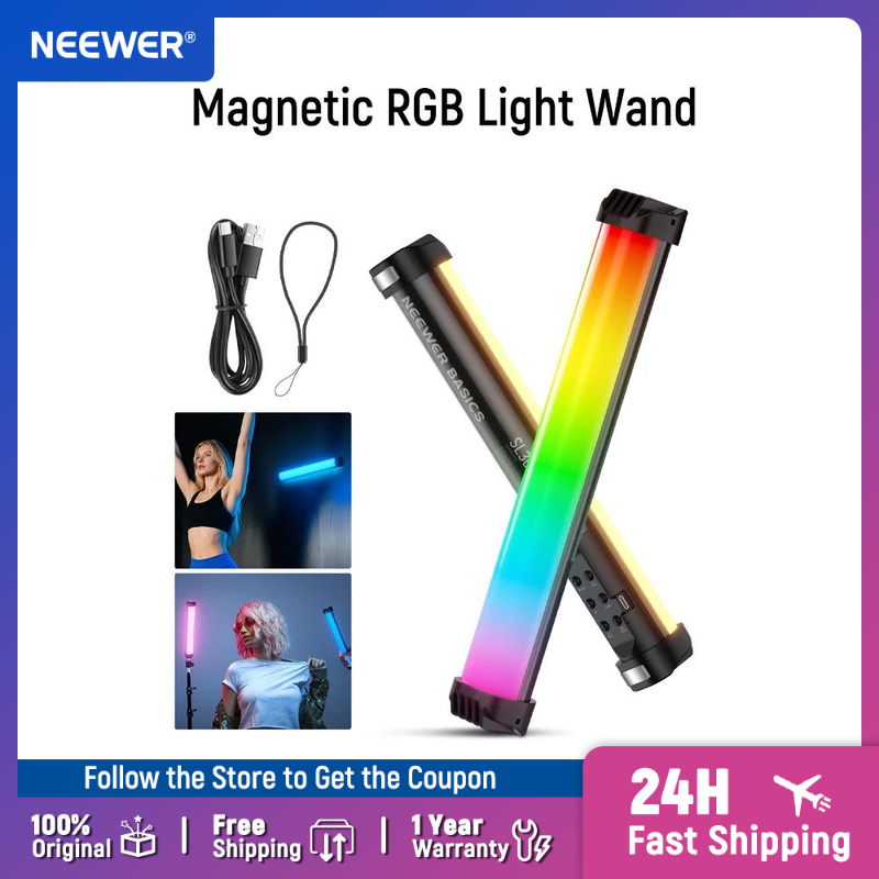Photography Lighting Wand - NEEWER Basics 12 inç Manyetik RGB
