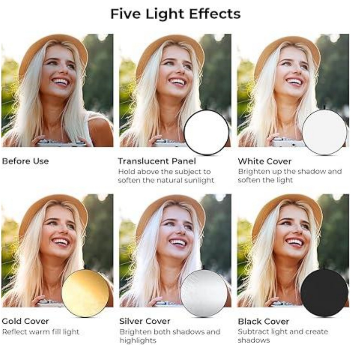 HUANYINGBJB taşınabilir 5 in 1 - Photography Lighting Reflector incelemesi ve fiyatı
