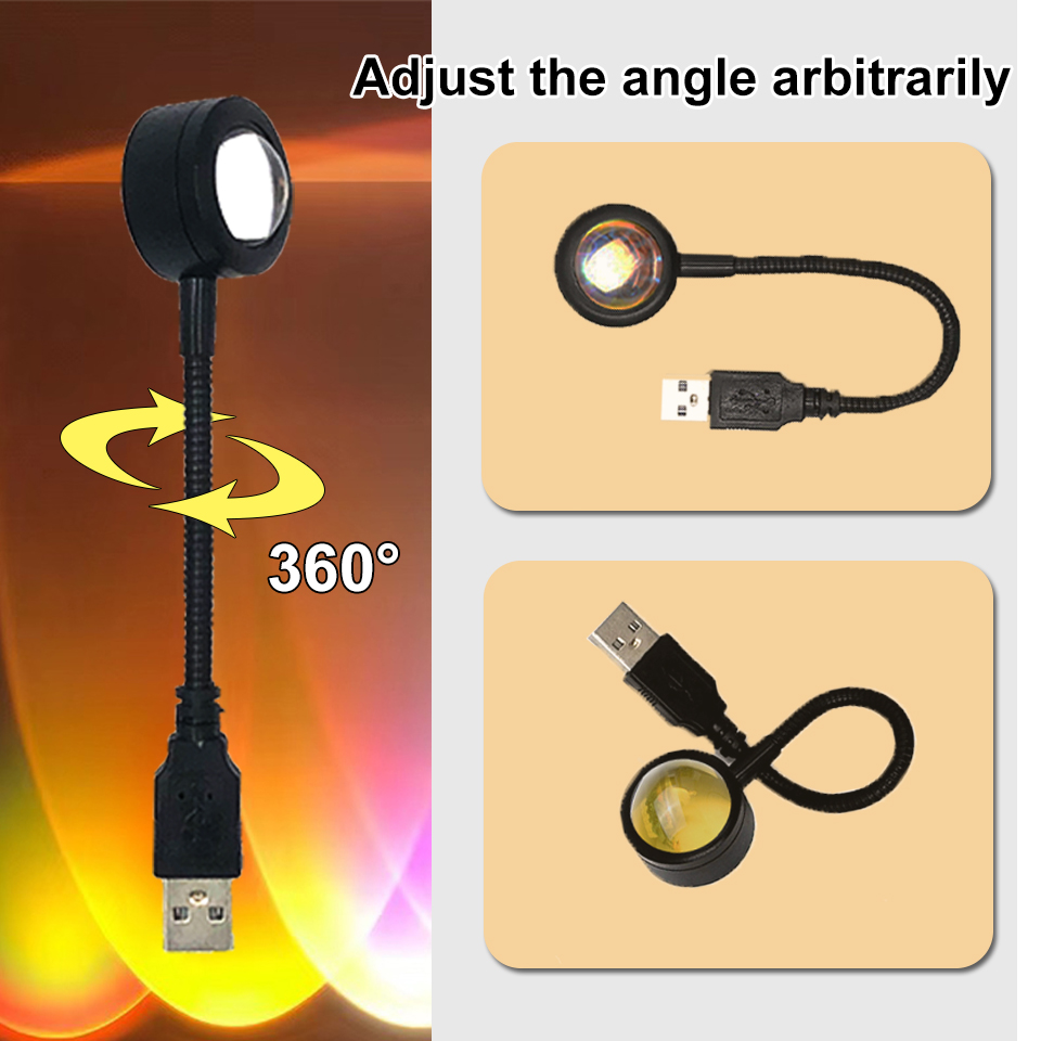 1x USB Gün Batımı Lambası LED  - Photography Lighting Home incelemesi ve fiyatı