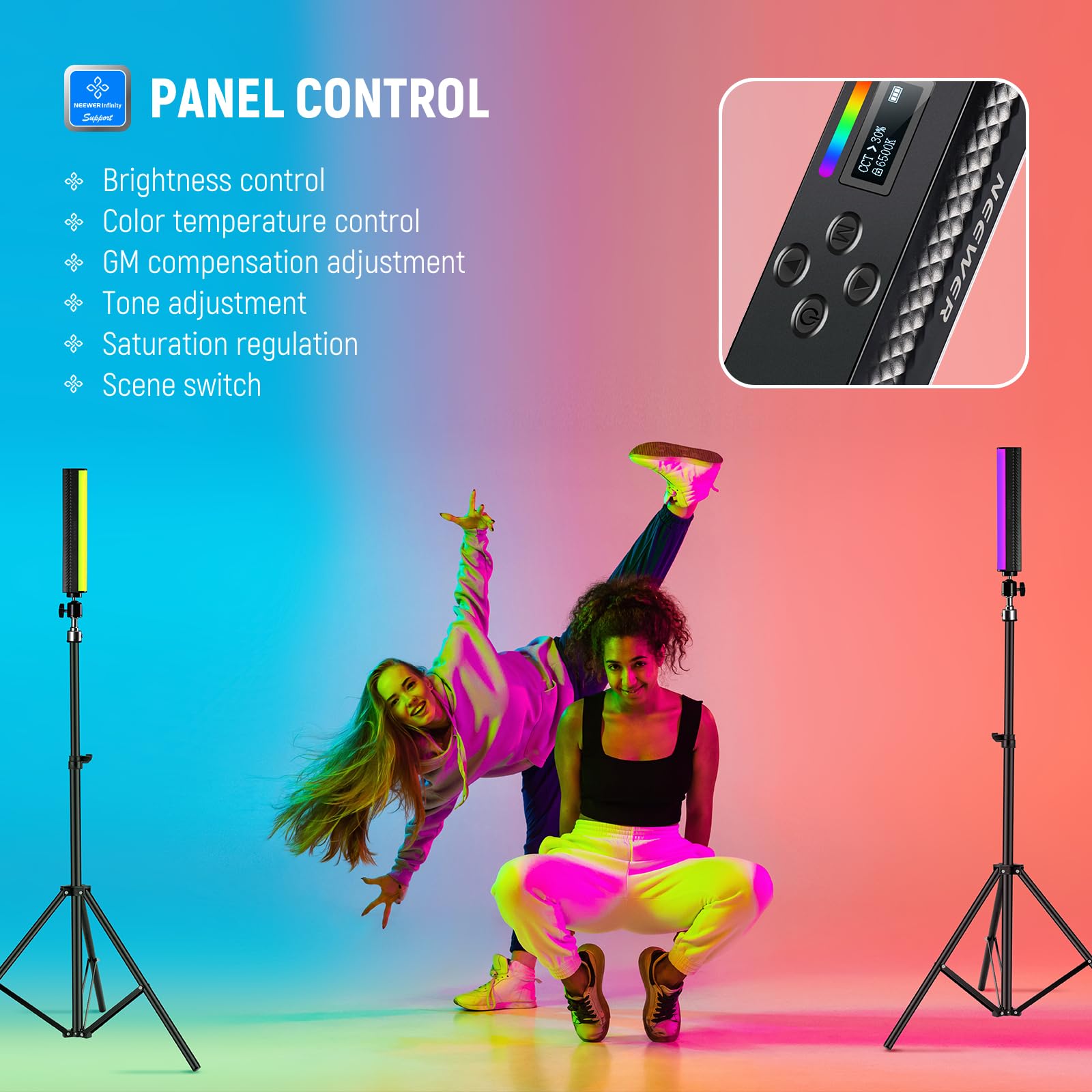 NEEWER RGB Işık Değnek APP Kon - Photography Lighting Youtube incelemesi ve fiyatı