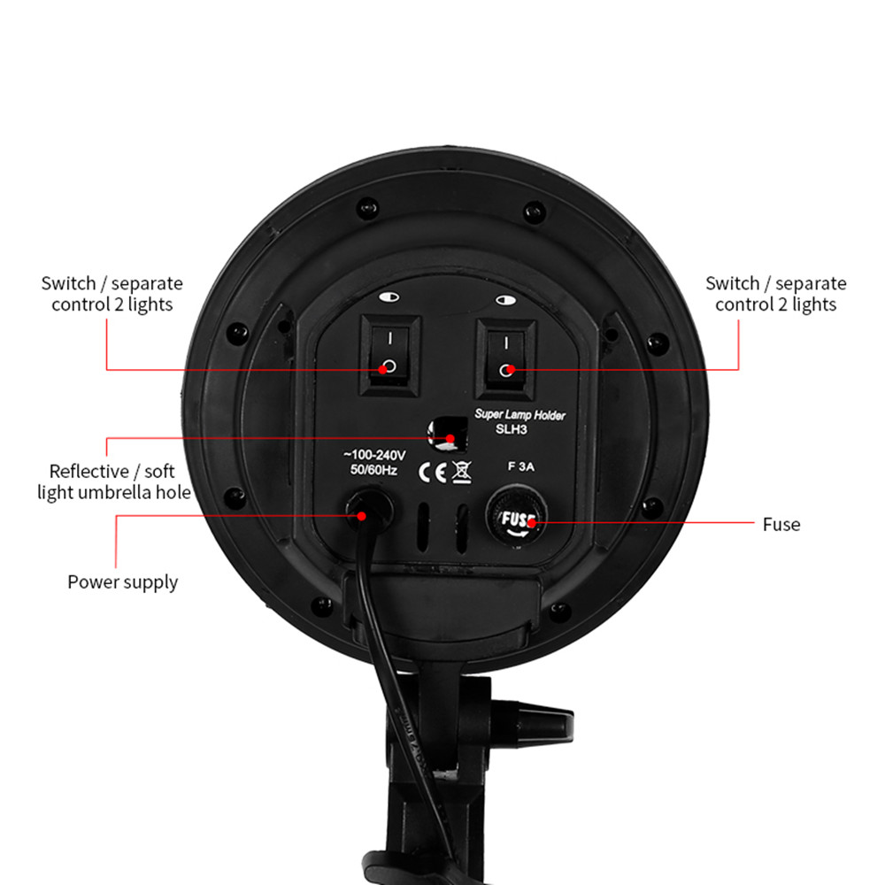 E27 taban dört lamba tutucu am - Photography Lighting Kit incelemesi ve fiyatı