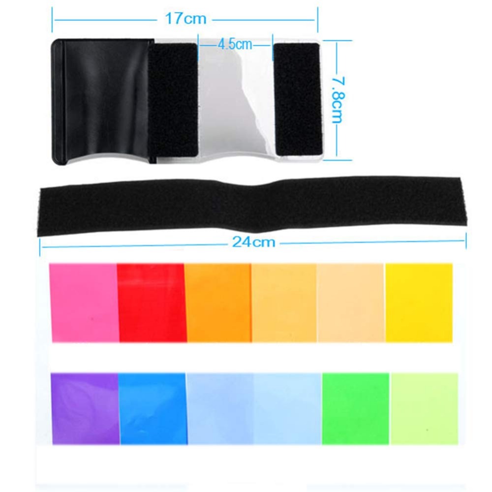 12 Renkli Kamera Flaş Jelleri  - Photography Lighting Kit incelemesi ve fiyatı