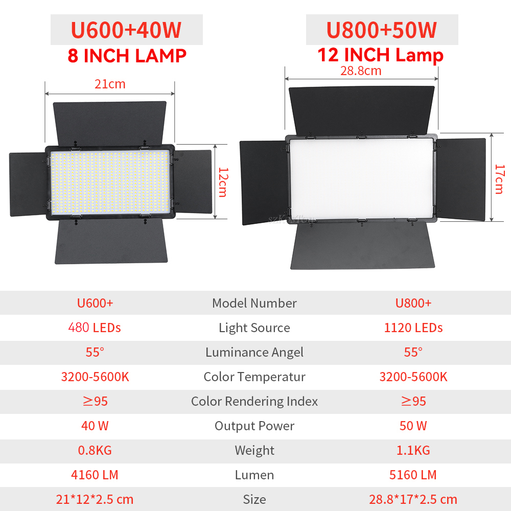U800 U600 LED fotoğraf stüdyos - Photography Lighting Youtube incelemesi ve fiyatı